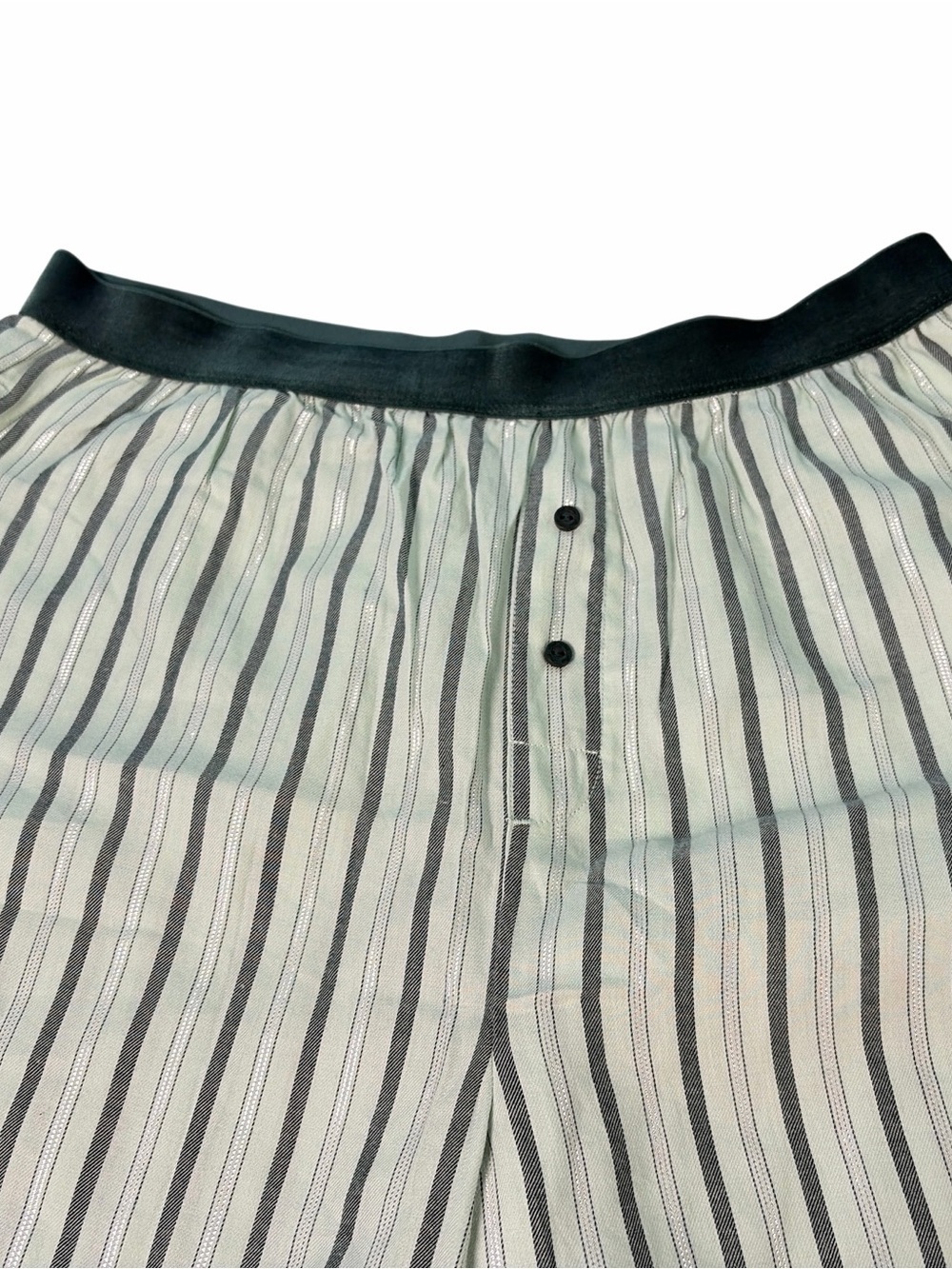 Victorias Secret Pink Sleepwear Set Womens Small Green Silver Striped Long - Picture 3 of 13